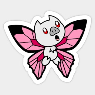 White ButterBat Sticker